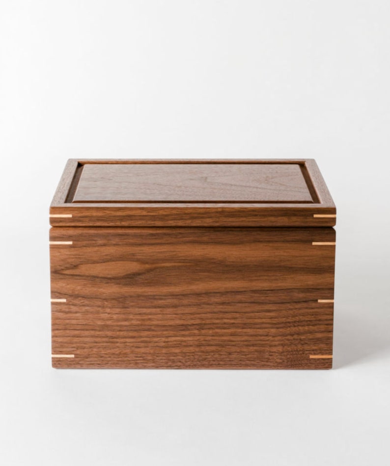Personalized Walnut Wood Memory Box, Legacy Box, Dog Memorial, Bereavement Gift image 1