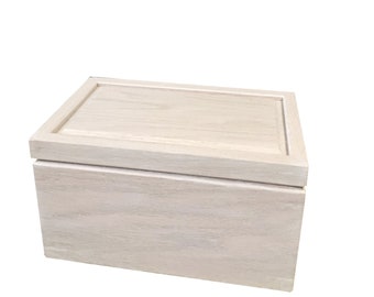 Keepsake Memory Box – Personalized – White Washed Oak