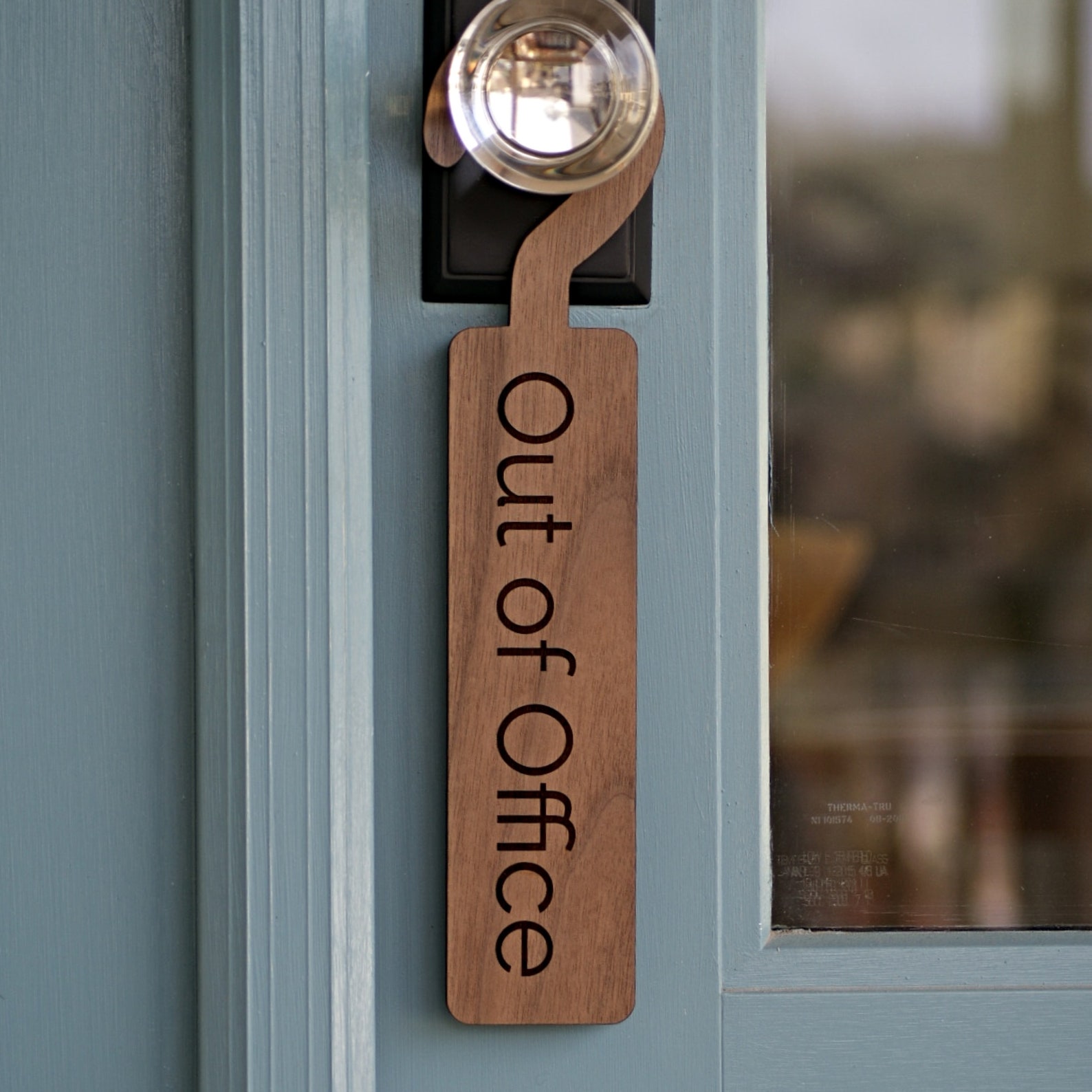 Out of Office Back Soon Door Hanger Sign Hard Maple or Etsy