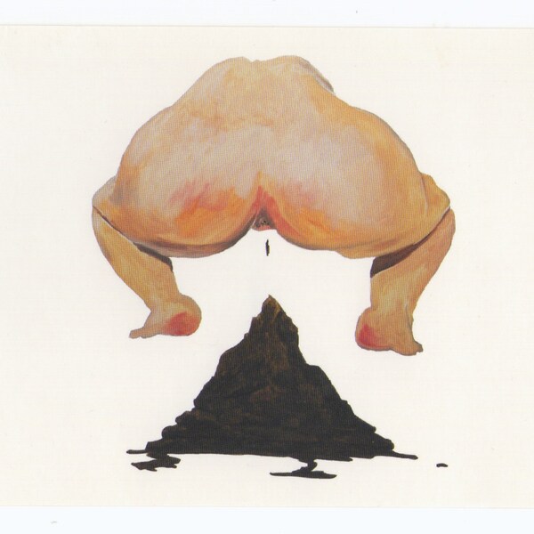 Scheisshorn postcard, Matterhorn, arse, scatological humor