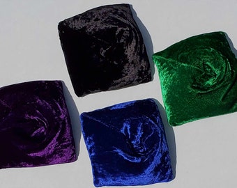 Velvety Cushion for Crystals and Stones (small) - purple, black, green, blue, red - pillow for your pretty sparkly goodness