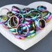 Rainbow Hematite Crystal Ring Non-Magnetic Band