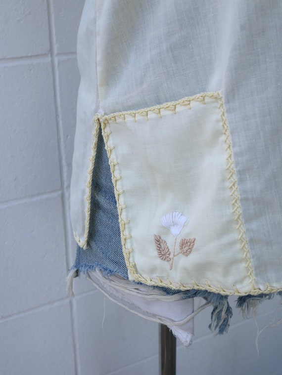 vintage embroidered smock top | floral motif | po… - image 7