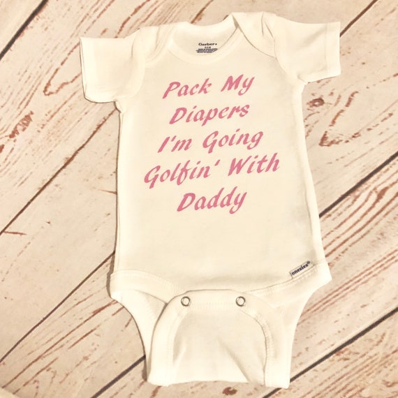Pack My Stuff Baby Romper Im Going Golfing with My Grandma