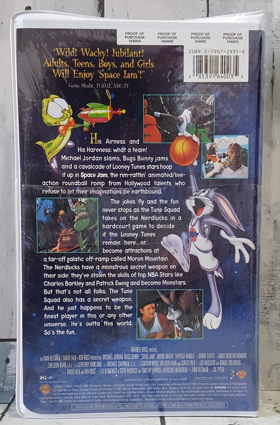 Space Jam Vhs Original 1997 Video Featuring Michael Jordan Etsy