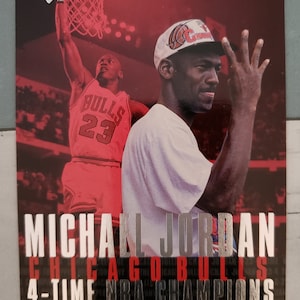 Michael Jordan - Chicago Bulls - 4 Time NBA Champions - Upper Deck 1997 Limited Edition # 547 / 50,00 Jumbo Oversized CARD 3 1/2 x 5 inches