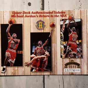 Vintage Michael Jordan - 1995 Upper Deck Authenticated Salutes Michael Jordan’s Return to the NBA Limited Edition