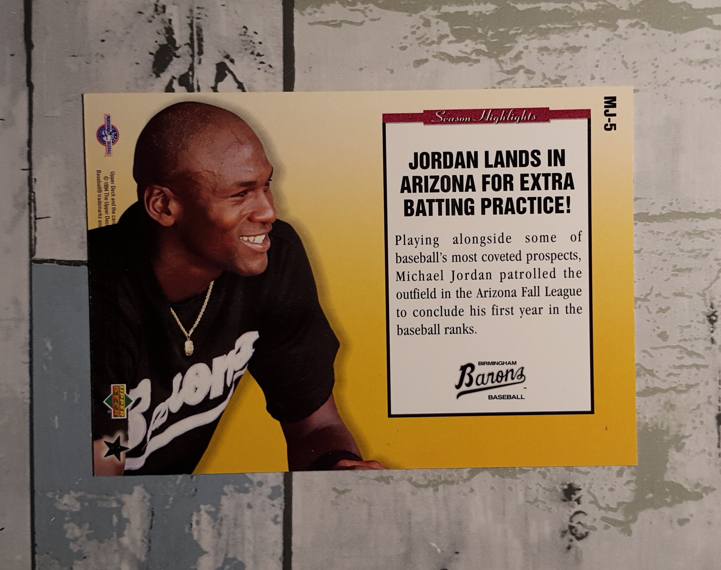 Michael Jordan Signed Birmingham Barons Baseball Jersey Upper Deck