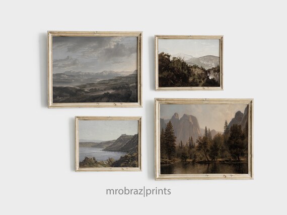 Printable Landscape Gallery Wall Art Set of 4 Paintings - Etsy