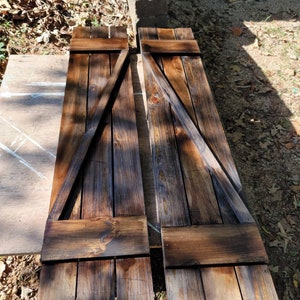 Interior Rustic Shutters Rustic Farmhouse Shutters - Interior or Exterior, Set of Two - Etsy