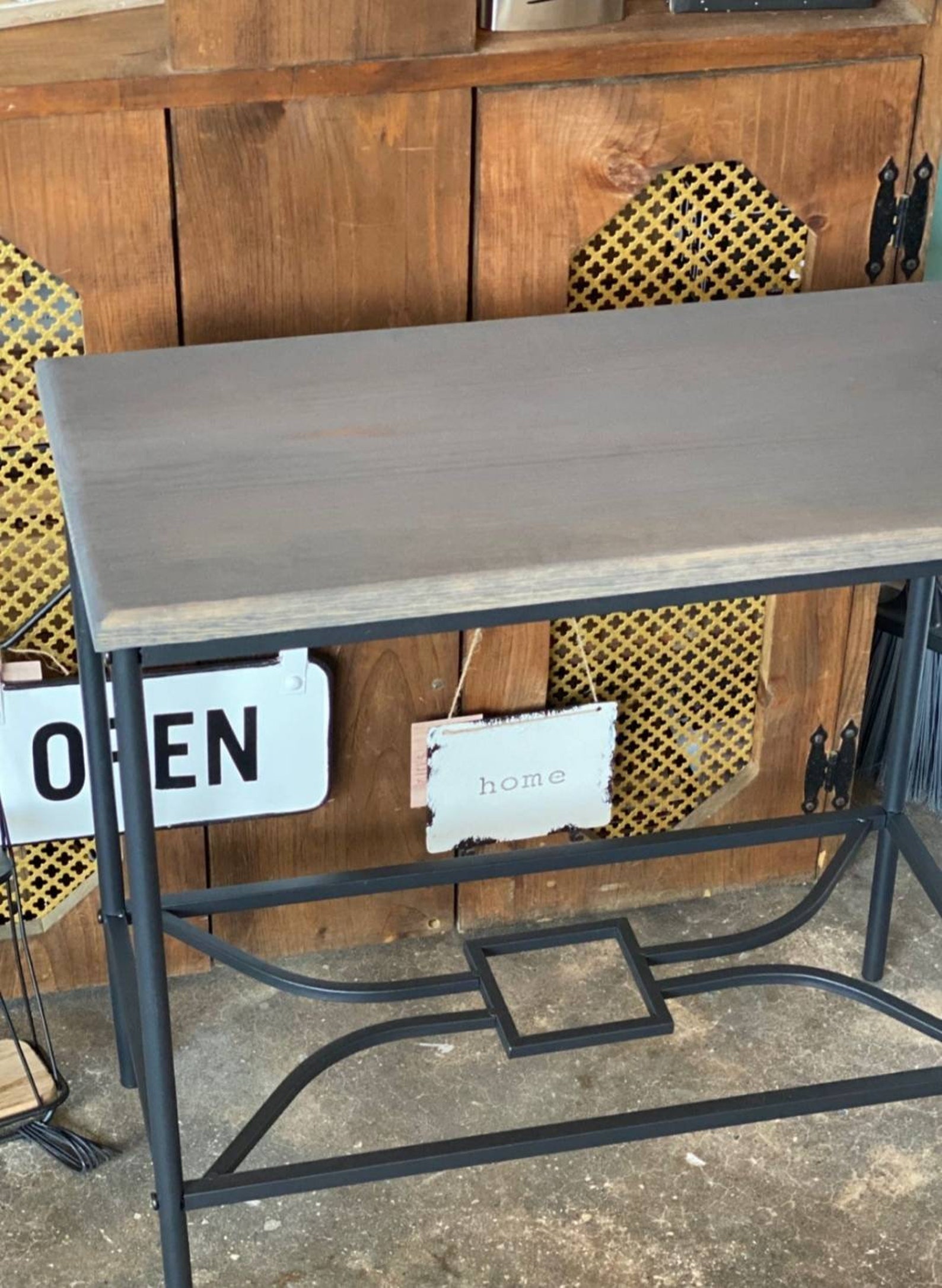 Farmhouse End Tables. Rustic Metal & Wood End Tables. Sewing - Etsy