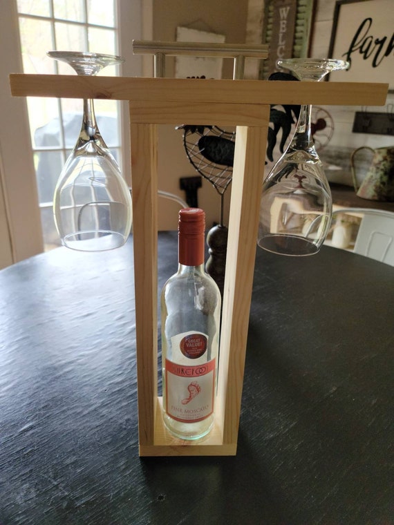 Farmhouse wine outlet bottle holder