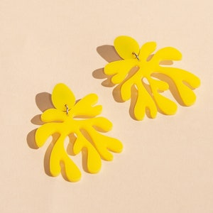 For Matisse No. 1 // Boucles d'oreilles jaunes inspirées de Matisse