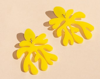 For Matisse No. 1 // Yellow Matisse inspired  statement earrings