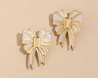 Coquette bow earrings - Handmade Romantic Jewelry