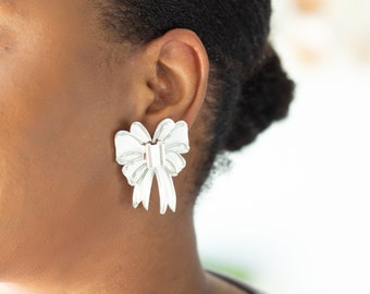 Coquette Bow Earrings - Handmade quirky earrings