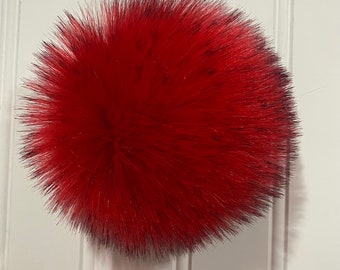 Cherry Luxe Long Hair Faux Pom