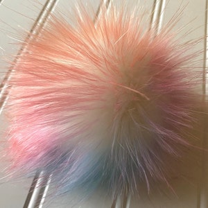 Multicolor Candy Shag Long Hair Faux Pom