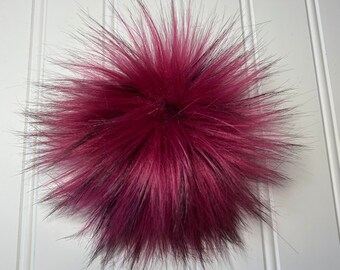 Fuchsia Alaskan Husky Long Hair Faux Pom