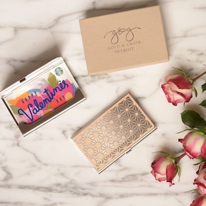 Titular de la tarjeta de visita para mujer, titular de la tarjeta de visita, caja de la tarjeta de visita de las mujeres, caja de la tarjeta de visita del metal, accesorios tecnológicos, regalo del día de las madres