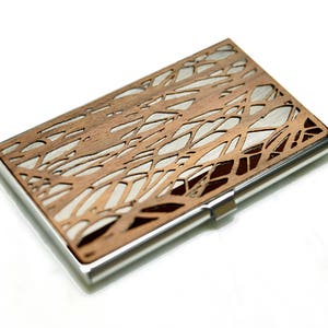 Caja de tarjeta de visita Madera / Titular de la tarjeta de visita / Caja de tarjeta de visita de metal / Cartera de tarjeta de crédito para mujeres / Regalo de Navidad para compañeros de trabajo / Cartera RFID