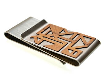 Money clip for men -Wood money clip -Money clip -Womens money clip -Mens wallet wood -Credit card holder -Money clip wallet -Groomsmen gift