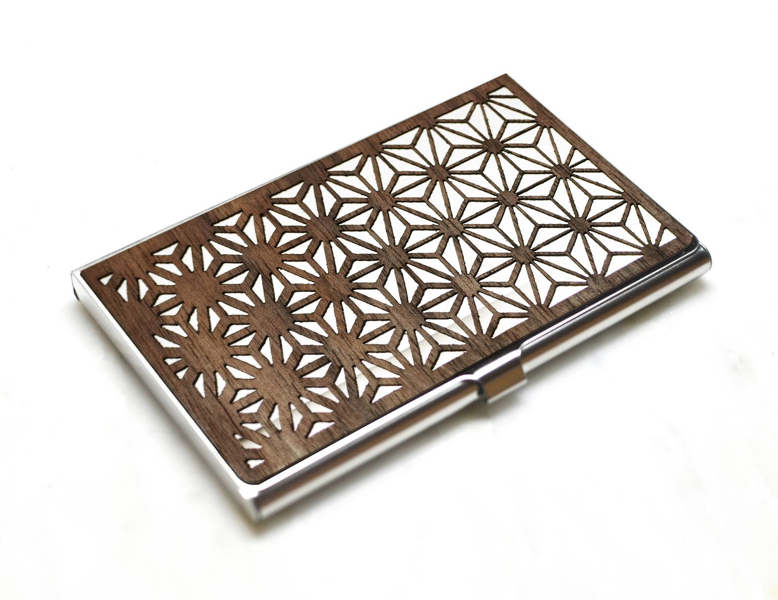 Business card case women Wood business card case Womens Etsy