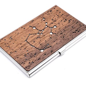 Boogschutter visitekaartje houder, december verjaardag Zodiac, Constellation visitekaartje geval, Astrologie geschenk, Celestial, Horoscoop, sterren