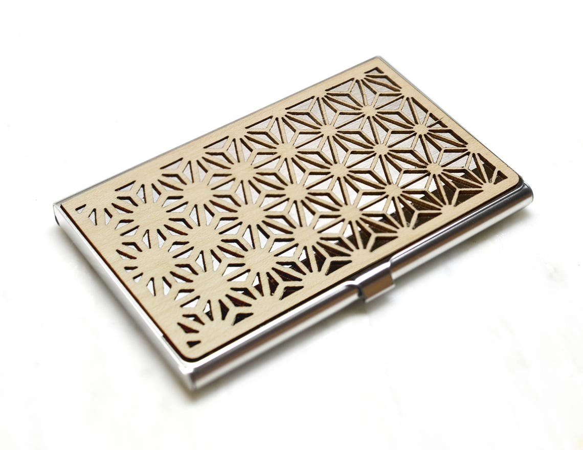 Business Card Holder Women business Card Case Women wood Etsy