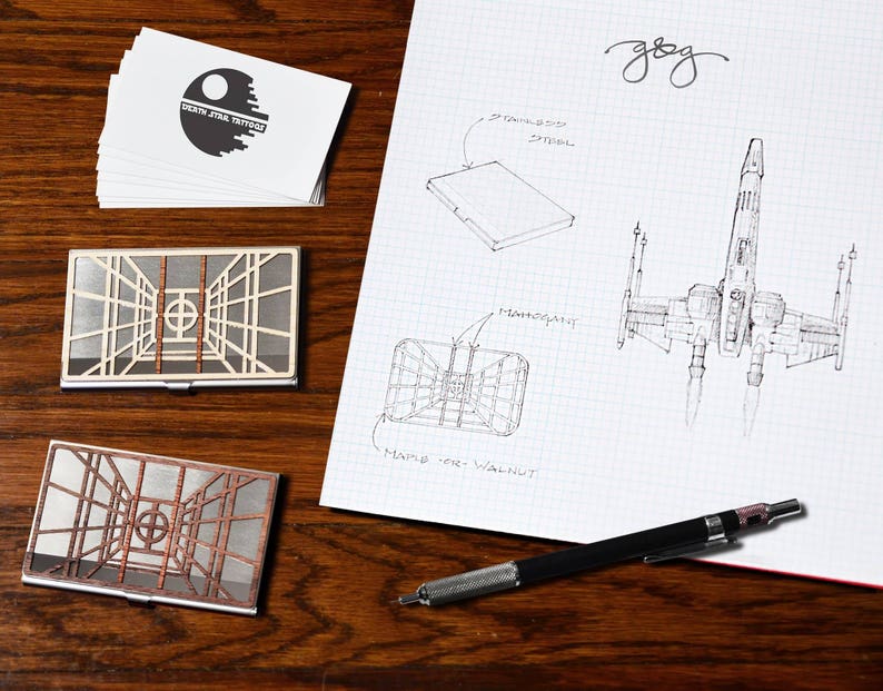 star wars business card holder