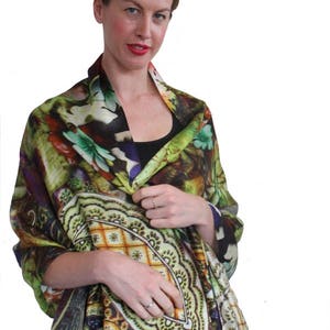 Paisley Silk Scarf  Women -  Fashion Scarf - Christmas Gift - Scarf Sale