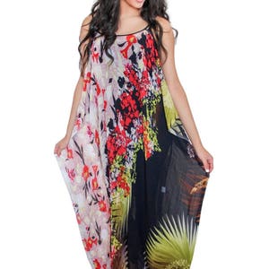 Floral Maxi Dress Plus Size  Summer Dress  Beach Party Dress Christmas Gift for Her