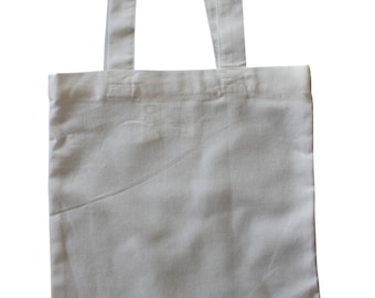 Organic Cotton Calico Tote Set of 10 - Blank Cotton Shopping Bag - Canvas Tote Bag