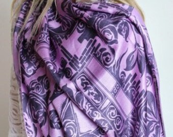 Floral Print Silk Scarf - Long Luxury Wrap for Women - Winter Gift for Her under Dollar 50