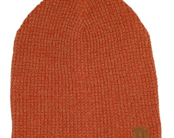 Deidaa - Cotton All - Season Beanie Mütze - Gestrickt - Orange Mütze - Französisches Design - Vatertagsgeschenk - Männergeschenk
