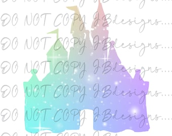 Castle watercolor for Disney shirts Sublimation PNG