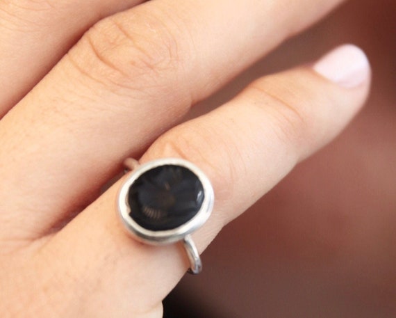 Black Onyx Ring Designer Oval Stone Ring Black Onyx Jewelry Etsy Black Onyx Ring Designer Oval Stone Ring Black Onyx Jewelry Etsy