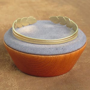 Gold Leaf Cuff Bracelet: 18K Gold-Plated Stainless Steel Bangle