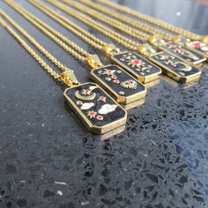 Collar de estilo gitano para mujeres y niñas, joyería de la buena suerte con cartas del tarot, collares colgantes de acero inoxidable dorado, regalos para ella