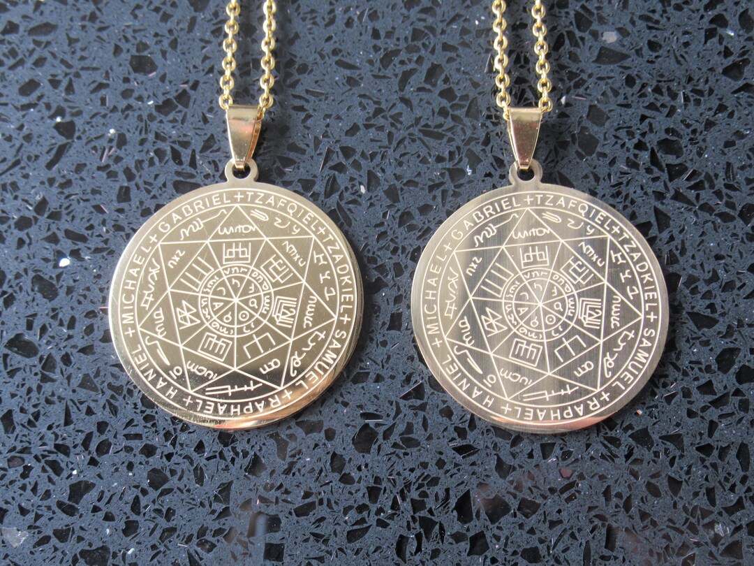 Protection Rune Necklace Archangel Rune Pendant Gold Silver Necklace, Jewellery Protection ...