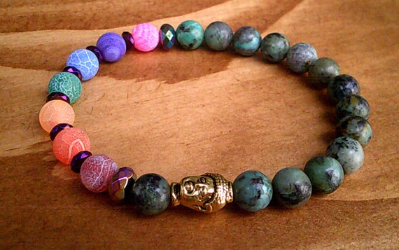 Damas Para Hombre Chakra Curación Piedra Natural Pulsera de energía de grano de alimentación para mujeres UK