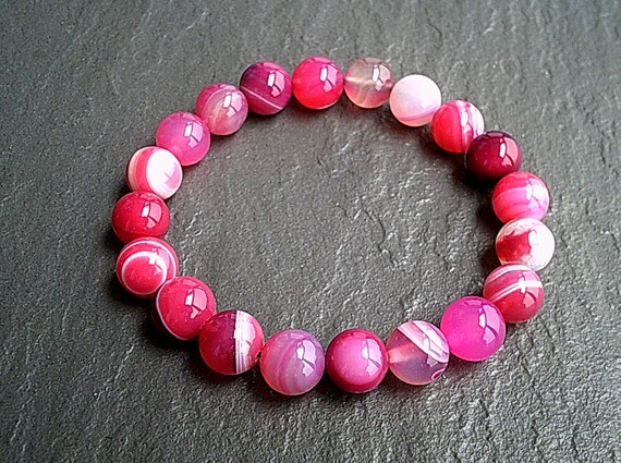 Pink & White Bracelet Large Bead (8mm) – Party Beads
