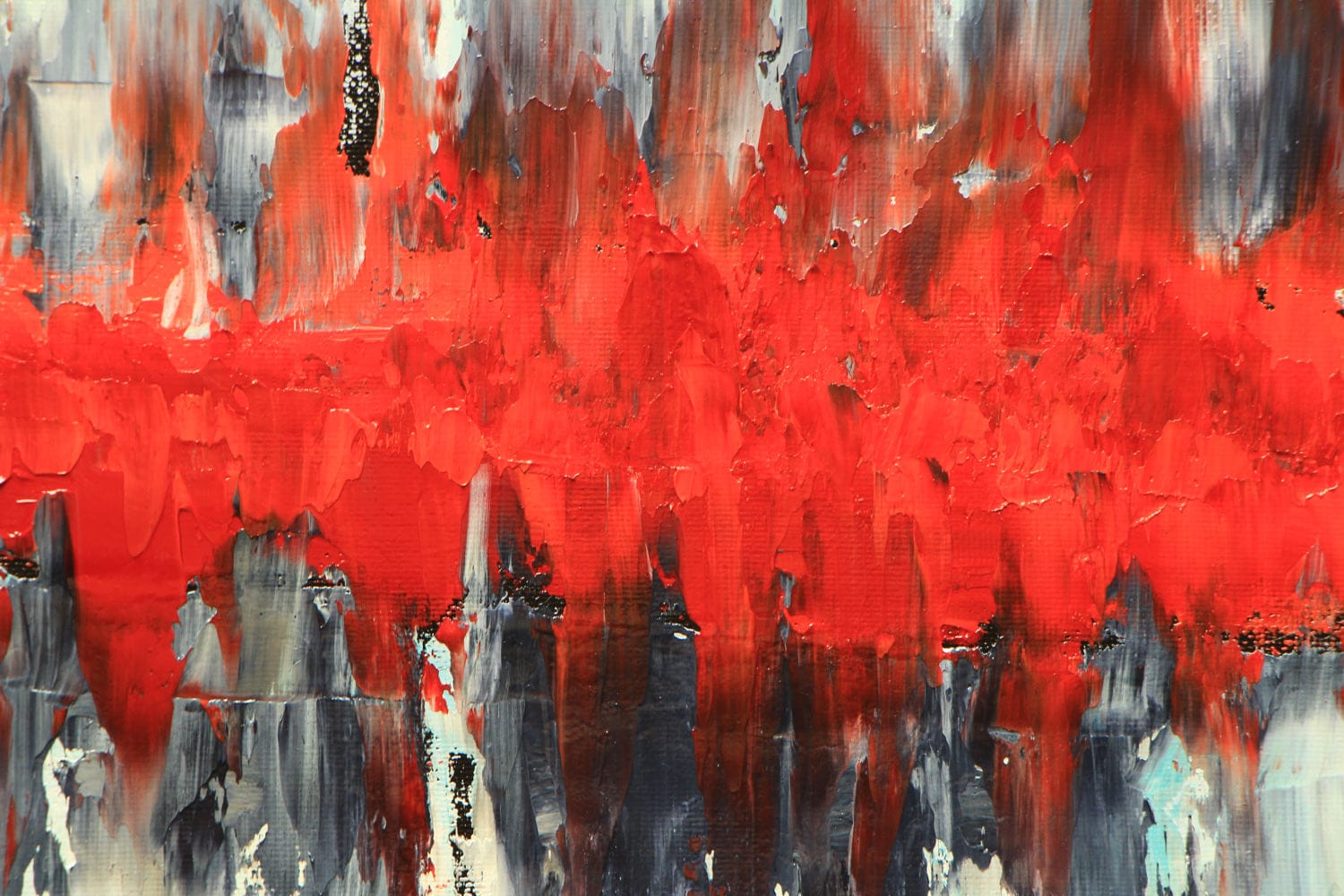 Red White Gray Modern Art Abstract Landscape Painting Original Oil ...