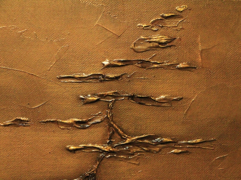 Bonsai Tree Oil Painting by Syzym Abstract Lanscape Original Etsy Canada