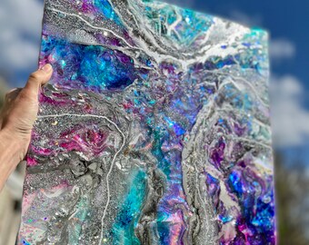 Original Abstract Resin Opal Stone Crystal Artwork - Etsy