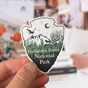 Forbidden Forest Nationalpark Aufkleber | Bücherwurm Sticker