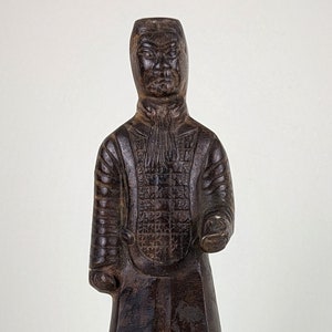 Terracotta soldier bronze warrior statue Qin Shi Huang soldier 9.5 inches tall