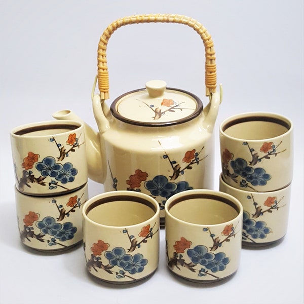Otagiri ceramic 7 pieces tea service or coffee set made in Japan 1970s