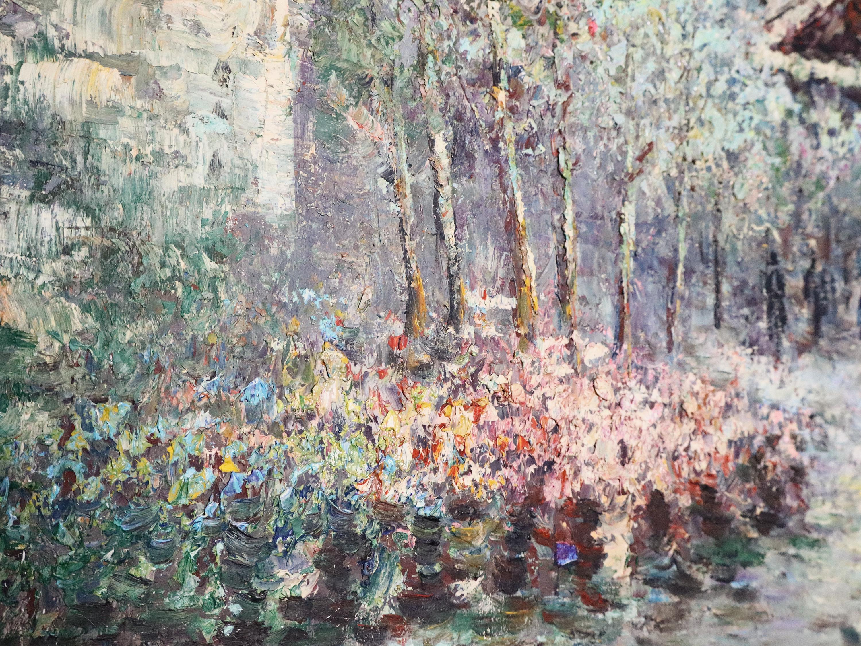 ⚫︎フランスアンティーク⚫︎穏やかな木々 水辺の風景画絵　　paris⚫︎ 西洋アンティーク フランス 19世紀絵画 バルビゾン派 風景画