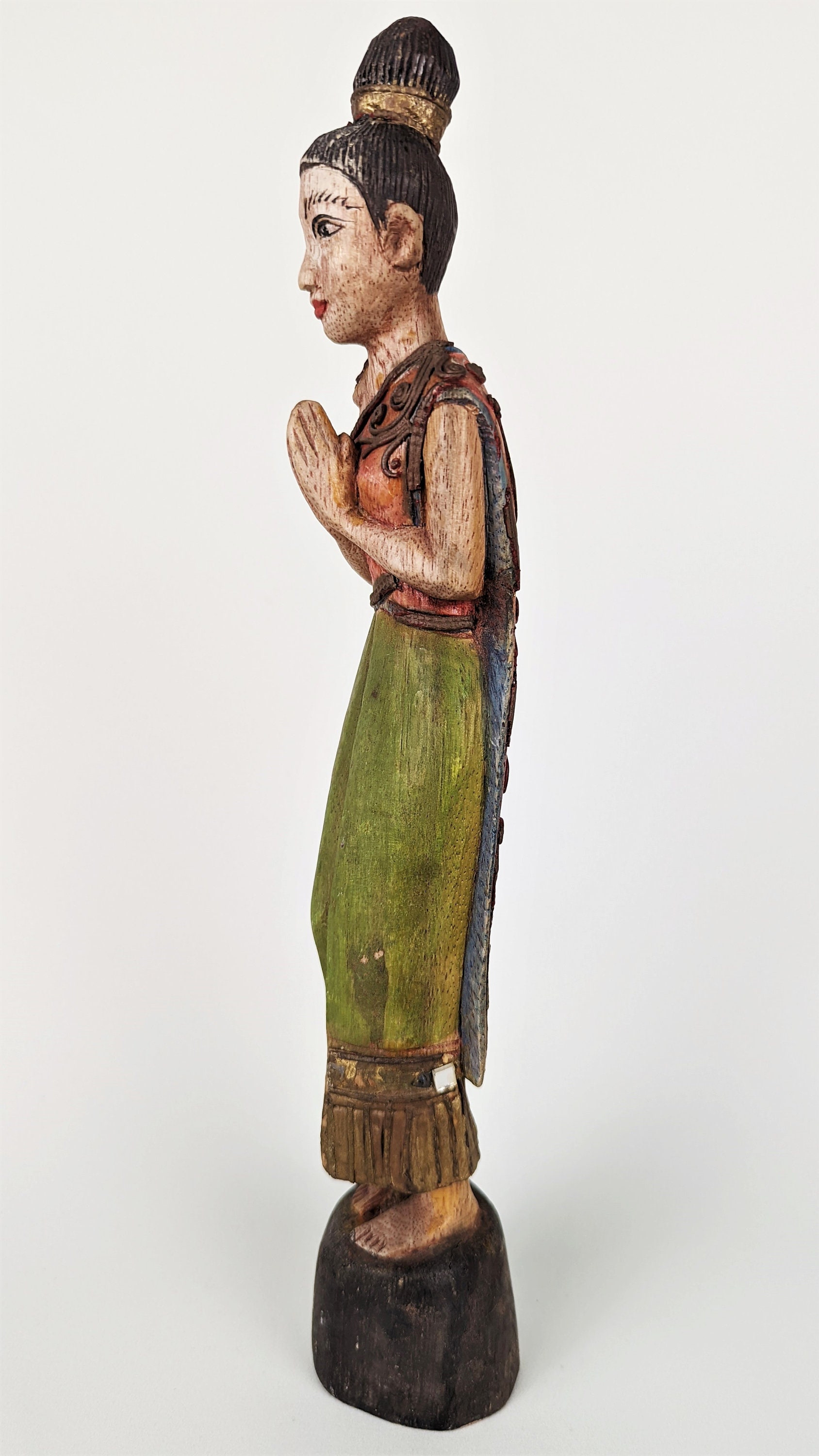 木彫りサワディー人形 タイ製 104cm